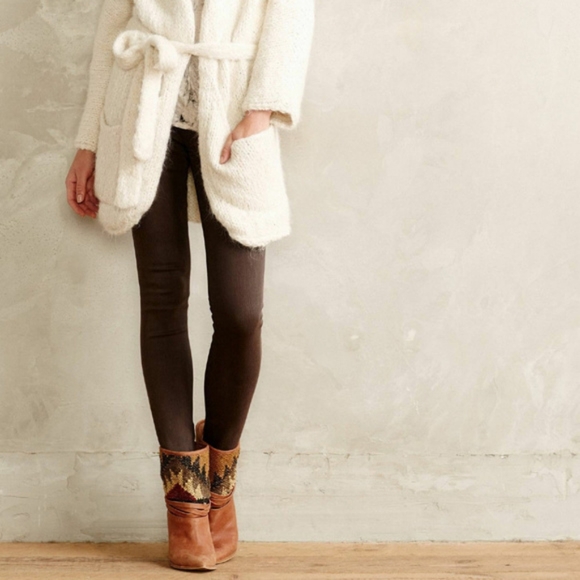 NWT, Citizens of Humanity Greyson Coated Leggings in Brown Suedette - Picture 5 of 15